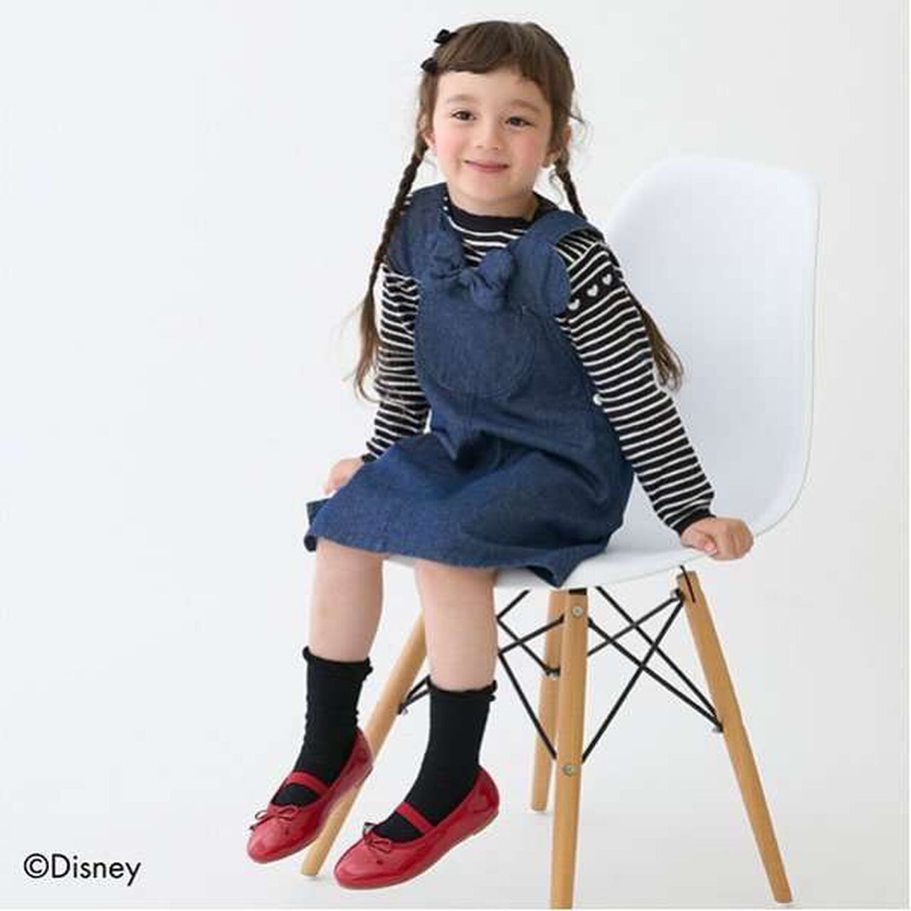 [Disney] Ear-Detail Jumper Skirt (Kids Size),Black, large image number 6