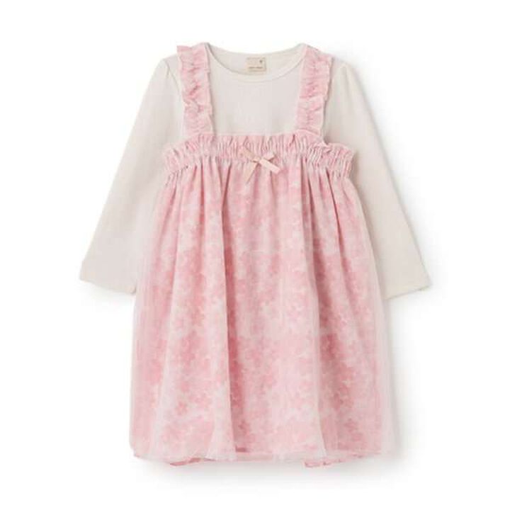Floral Tulle Dress Set,Pink, medium image number 15