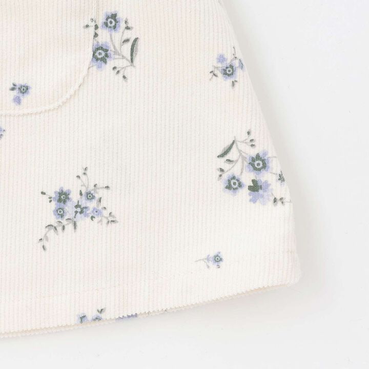 [Link] Floral Pattern Jumper Skirt Outfit Set,Ivory, medium image number 12