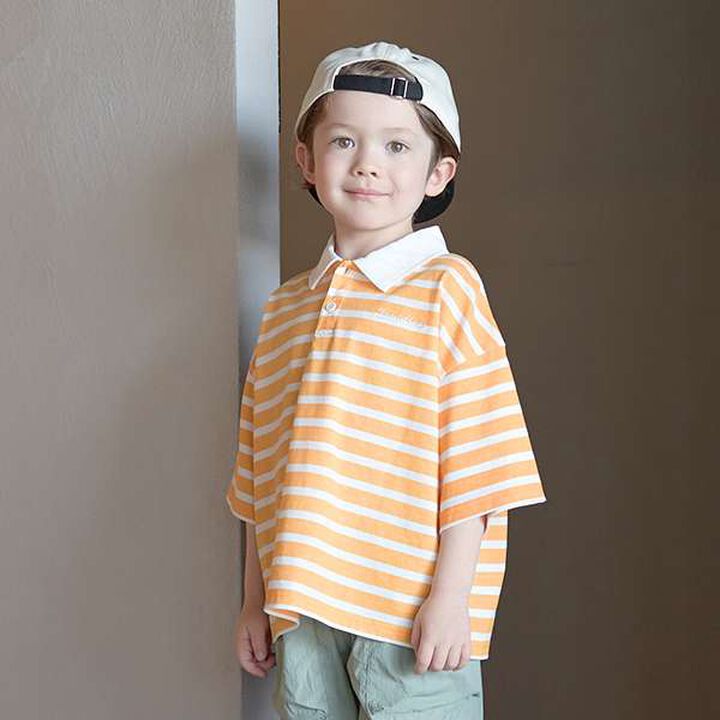 Non-Deforming Soft Cotton Oversized Stripe Print Rugby Shirt,Purple, medium image number 21