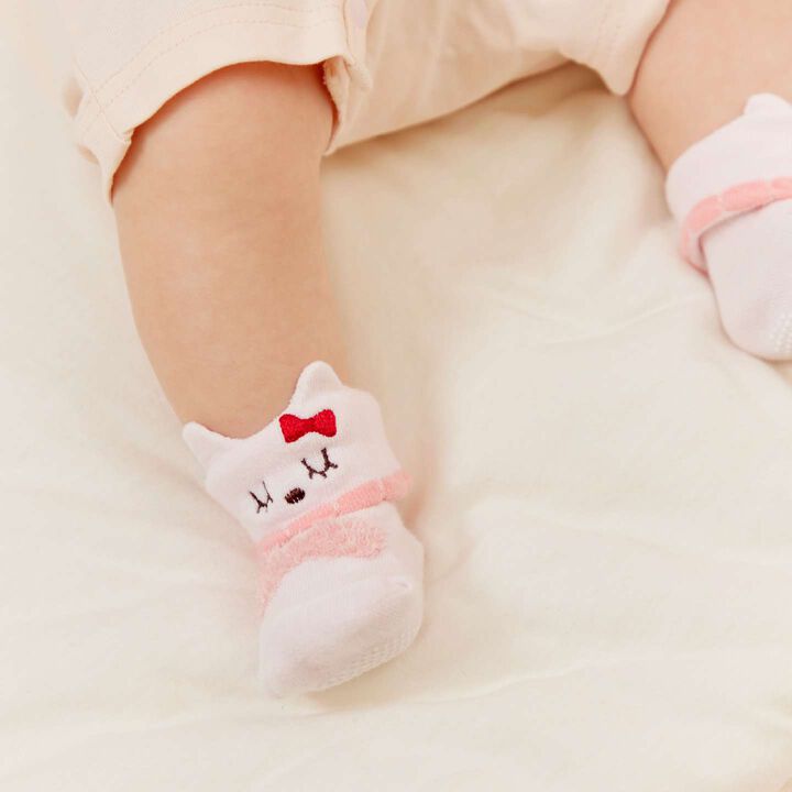 小 Mimi 附造型裝飾嬰兒襪,薩克斯藍, medium image number 5