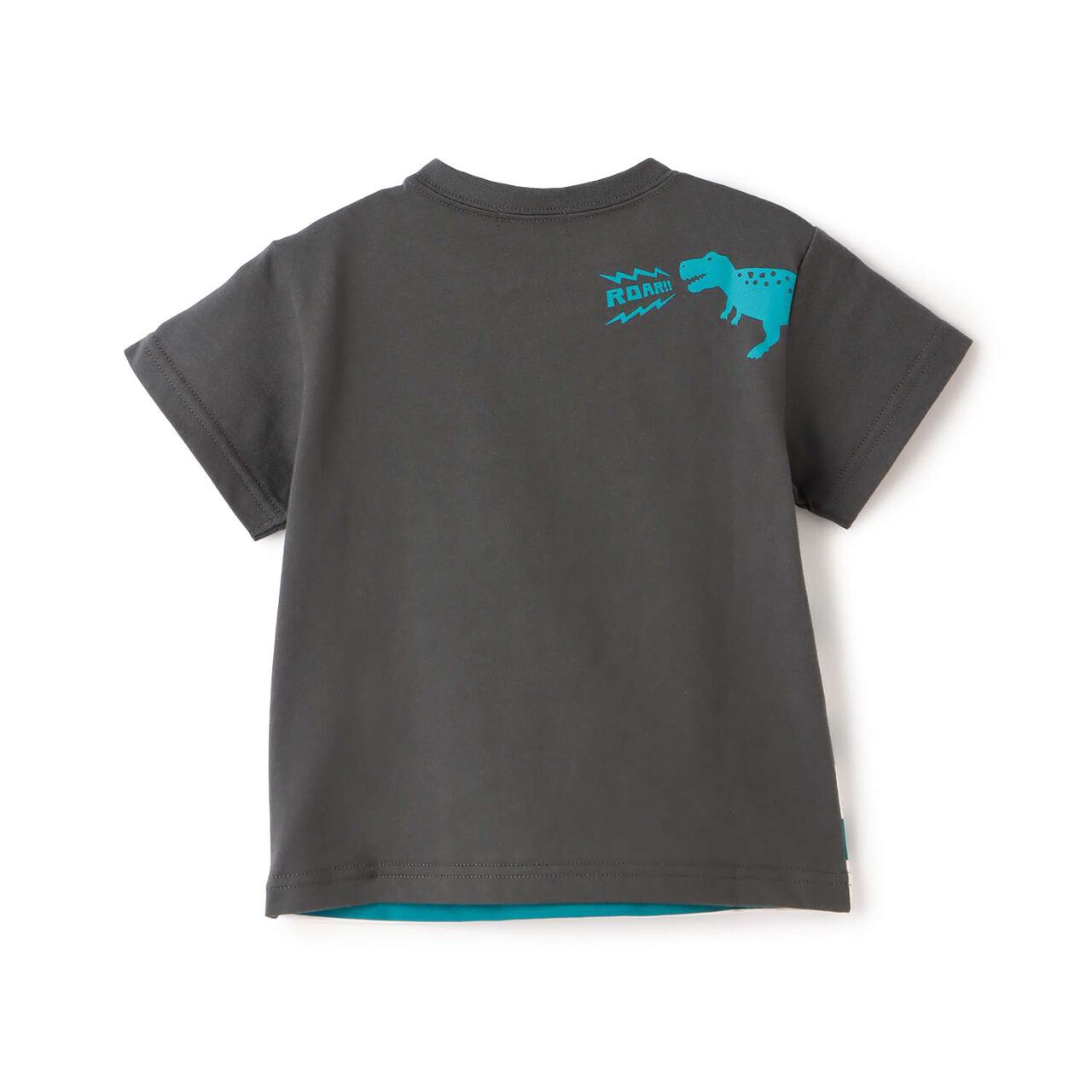 [Popular Item Restocked] Dinosaur Print Stripe Short Sleeve T-Shirt [Not Available at Physical Stores],Green, large image number 1