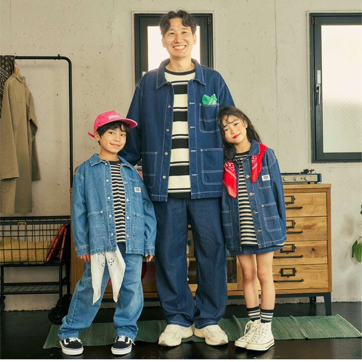 [附調節扣] [親子連結款] [DAD] 丹寧工裝褲,淡藍色, medium image number 9