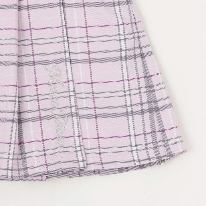 Checkered Pleated Skirt-Pants,Blue, medium image number 15