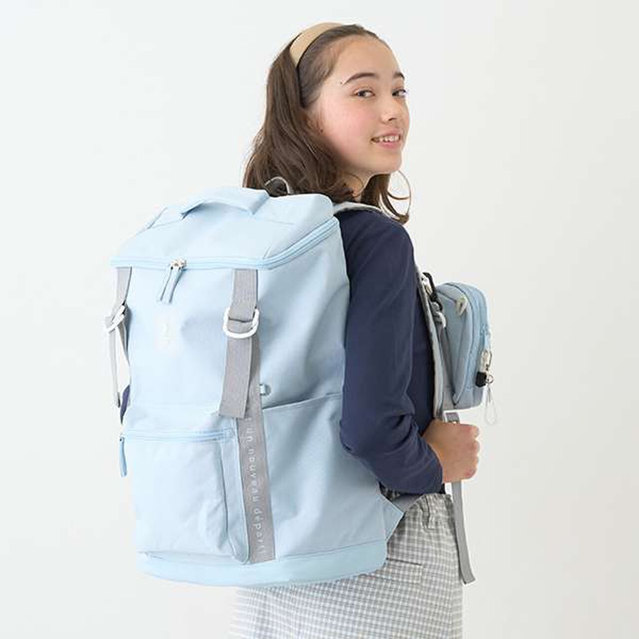 Square School Backpack,Light blue, large image number 24
