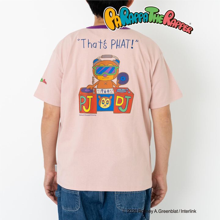 [親子連結款] [PaRappa the Rapper] [DAD] 撞色羅紋領短袖T恤,, medium