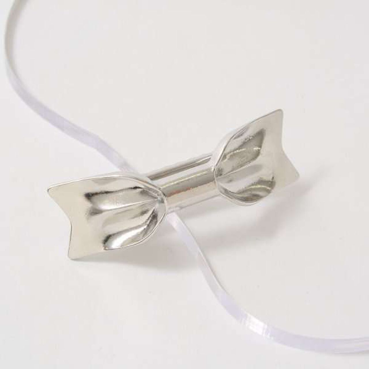 Ribbon-Shaped Hair Clip,Gold, large image number 5