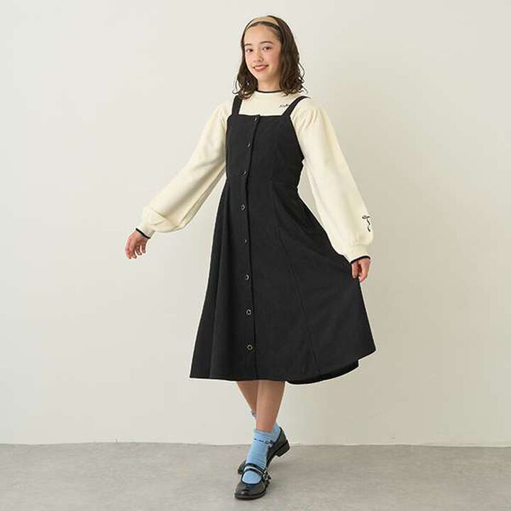 Knit Pullover & Camisole Dress Set,Black, medium image number 7