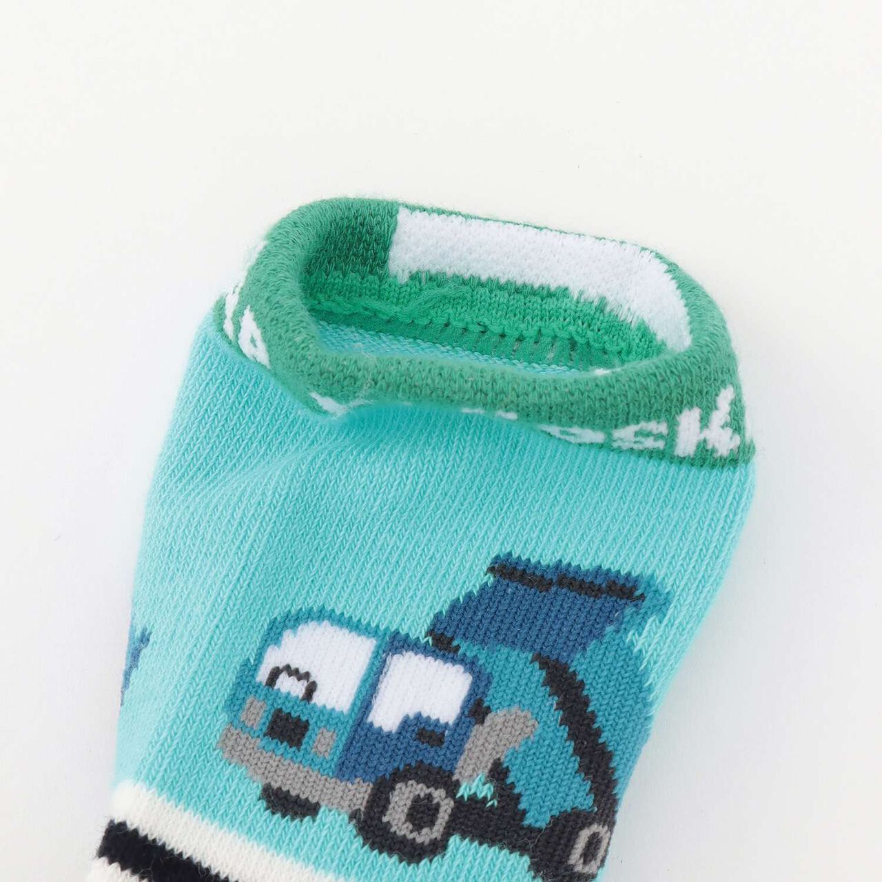 Work Vehicle Stripe Crew Socks,Top gray, large image number 2