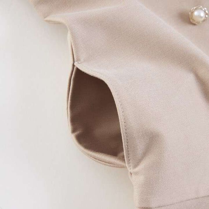 KP Layered One-Piece Dress with Ribbon [100-140],Beige, medium image number 15