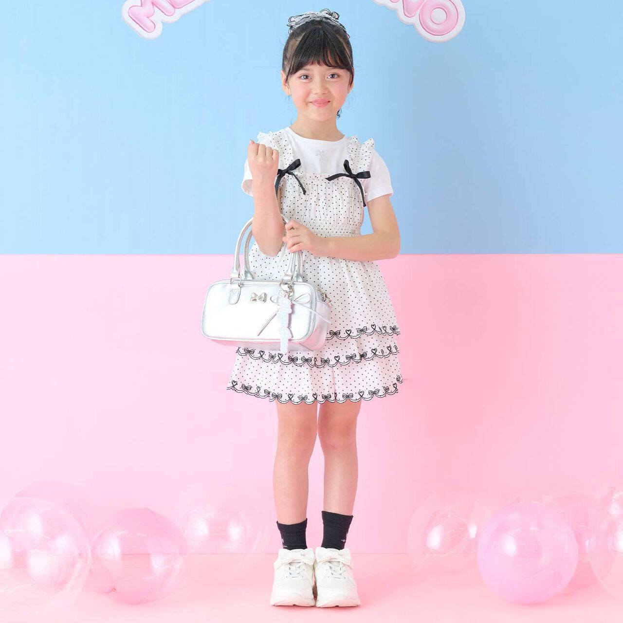 Charm Attached 2 WAY Shoulder Bag,Light pink, large image number 12