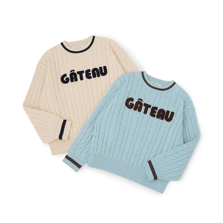 Sagara Logo Cable Knitwear[Available in 130cm],Sax blue, medium image number 6