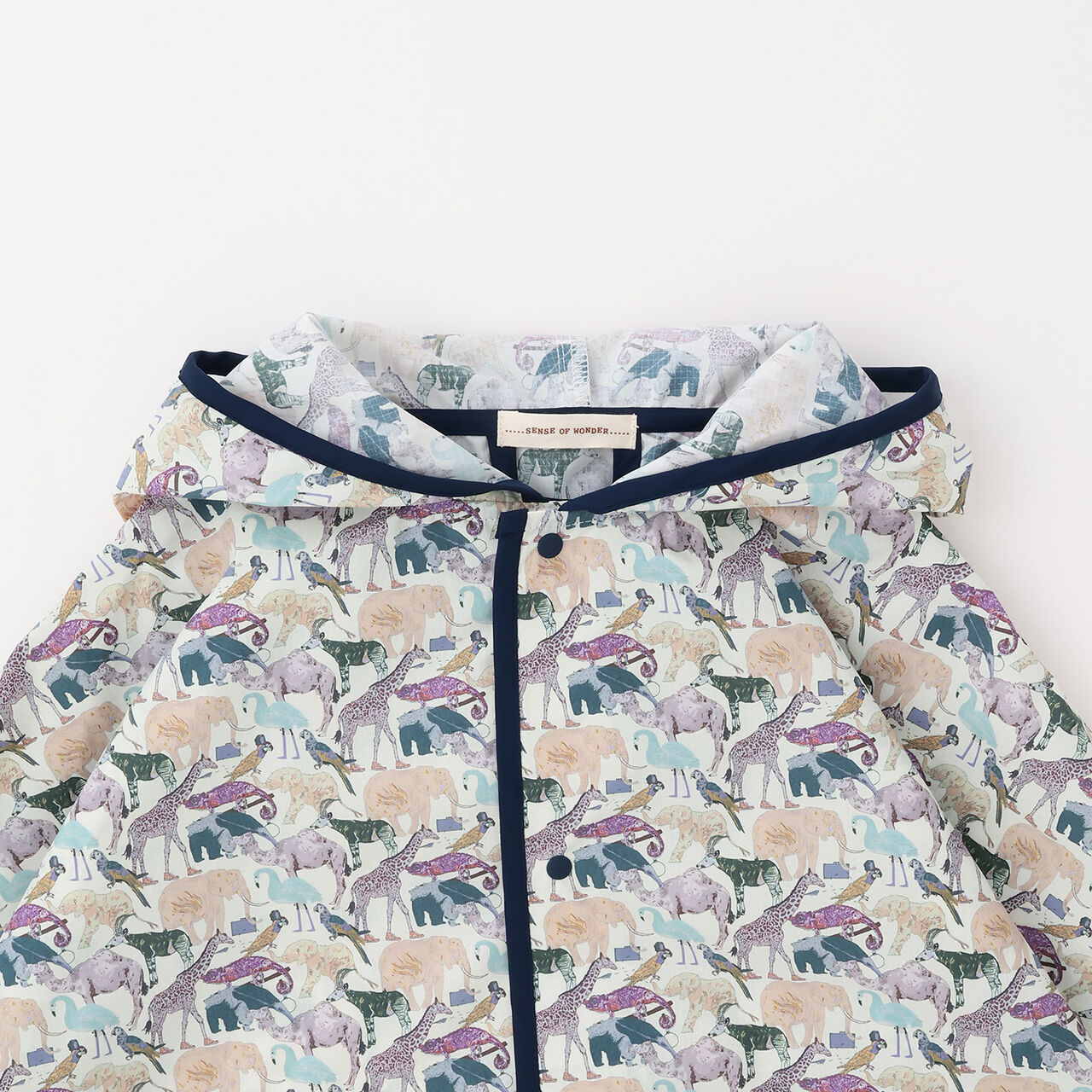 Queue for the Zoo Rain Poncho,Blue, large image number 2