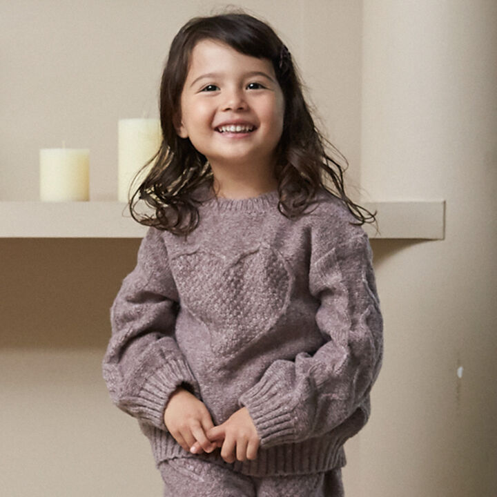 Link Heart Cable Knit,, medium