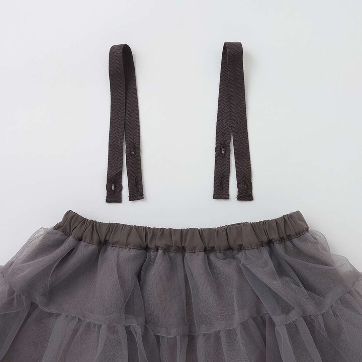 2WAY Tiered Skirt Convertible into Tunic,Charcoal gray, medium image number 11