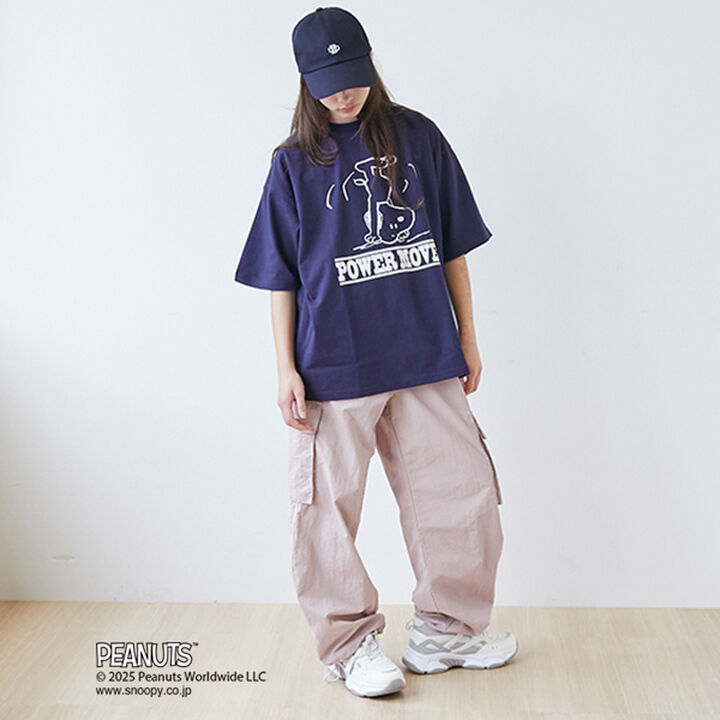 [GLSW.] [PEANUTS] Snoopy Power Move Front Print T-Shirt,White, medium image number 5