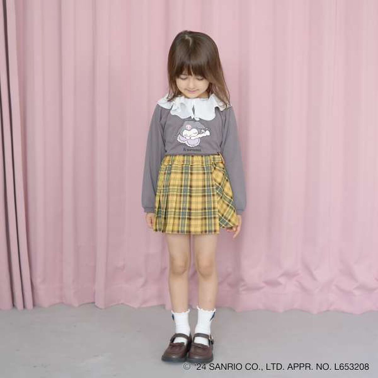 Sanrio Sheer Collared A-Line Print T-Shirt,Mint, large image number 7