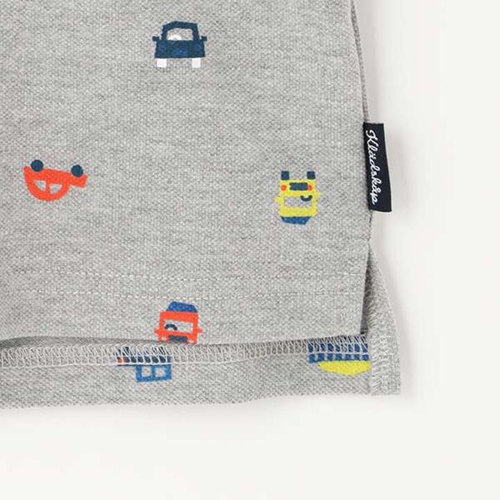 Car Pattern Short-Sleeve Polo Shirt,Off white, medium image number 5