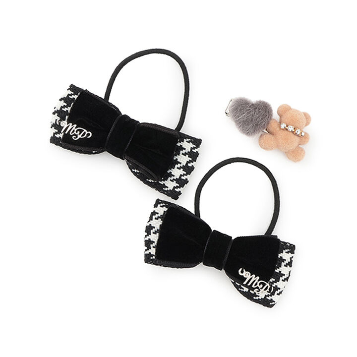 Candy Wrapping Bear Hair Accessory Set,Black, medium image number 0