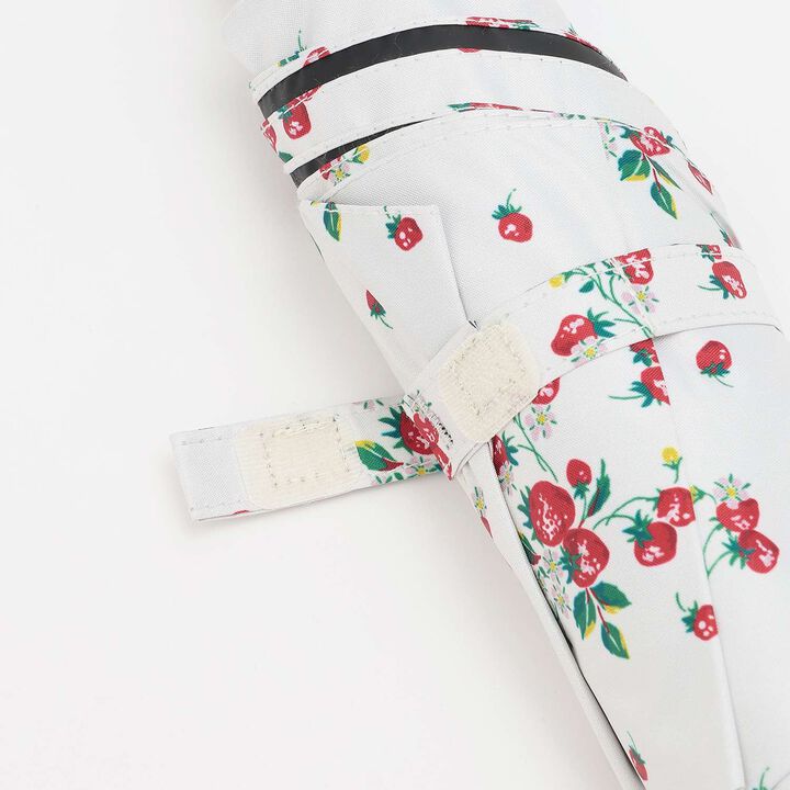 Wild Strawberry All-Weather Folding Umbrella [Light Blocking, Heat Shielding, Shielding],Pearl white, medium image number 4