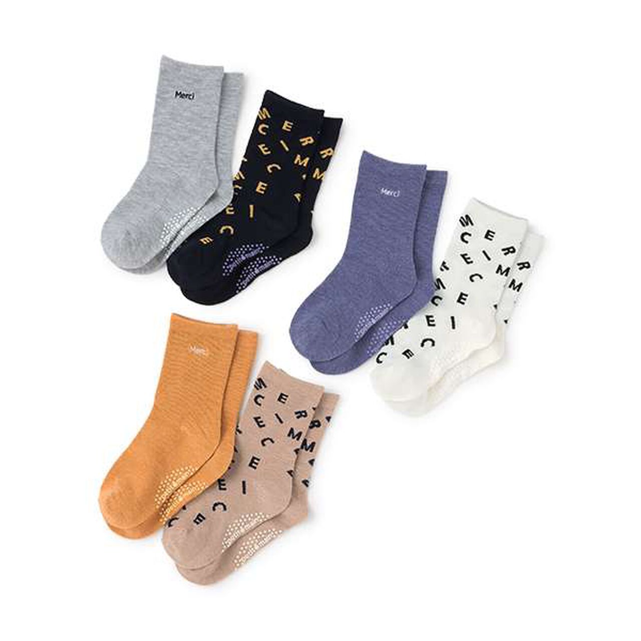 Merci Crew Socks 2-Pack,Light beige, large image number 6