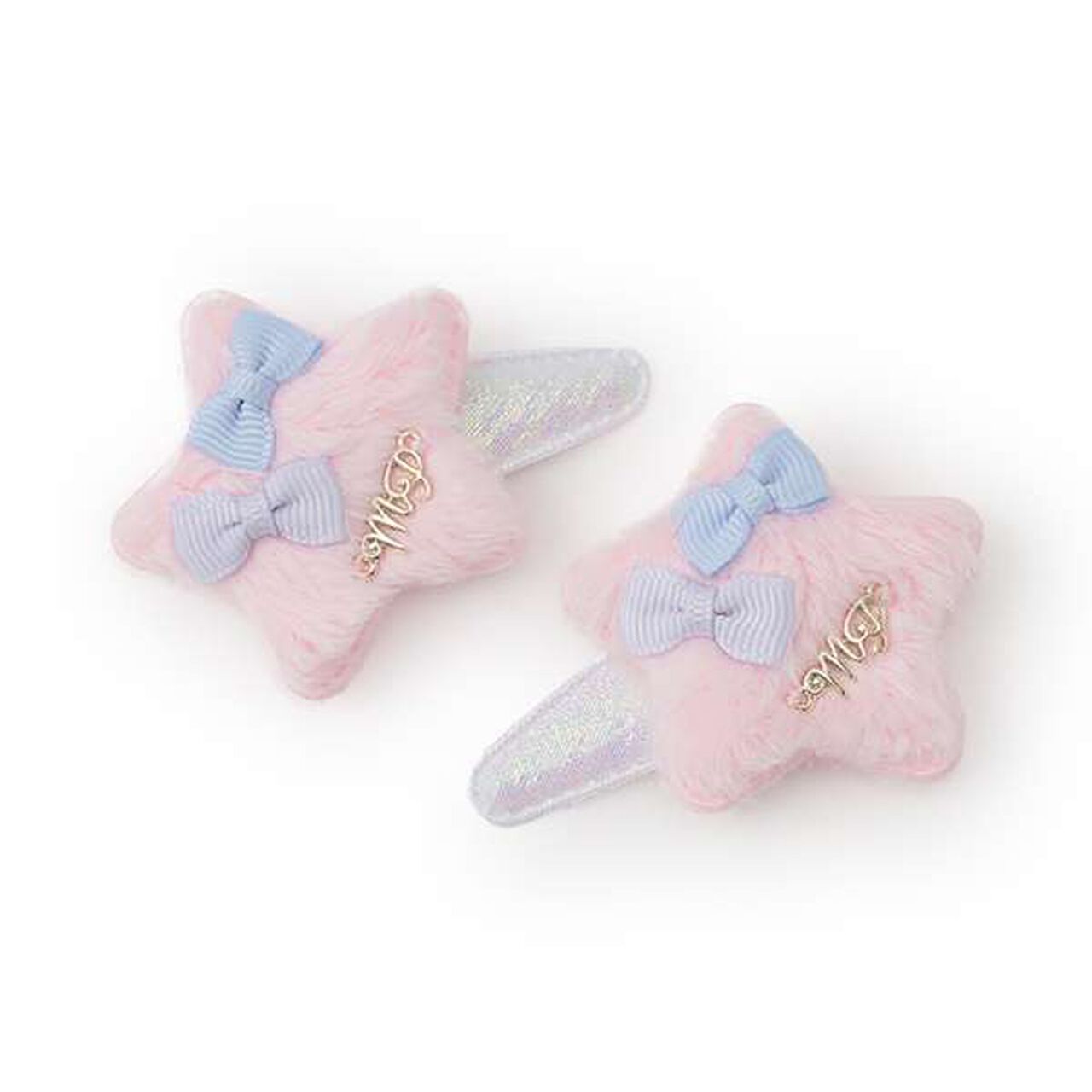 [Made in Japan] Puffed Star Hairpin Set of 2,Light pink, large image number 0