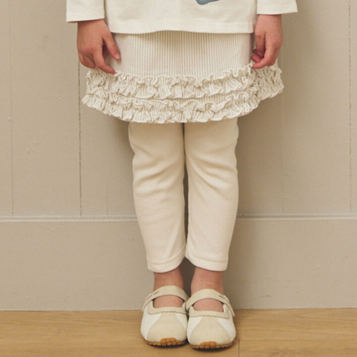 Skirt with Hem Frill and Leggings,Light pink, medium image number 2