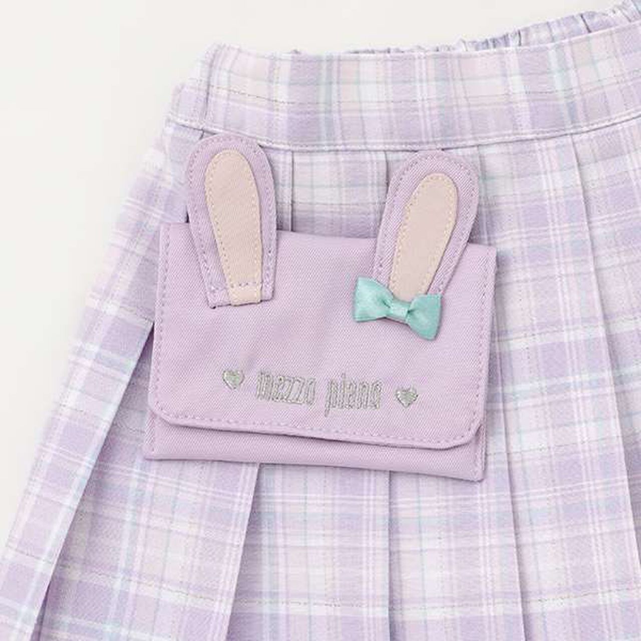 Check Pleated Skirt with Pocket,Mint, large image number 7
