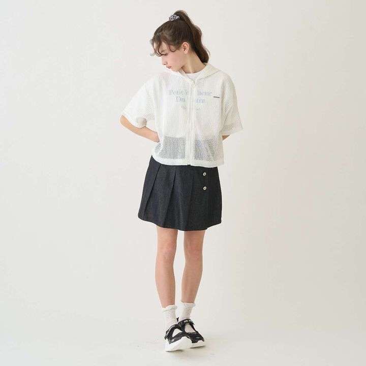 Lace Pattern Crew Socks,Off white, medium image number 13