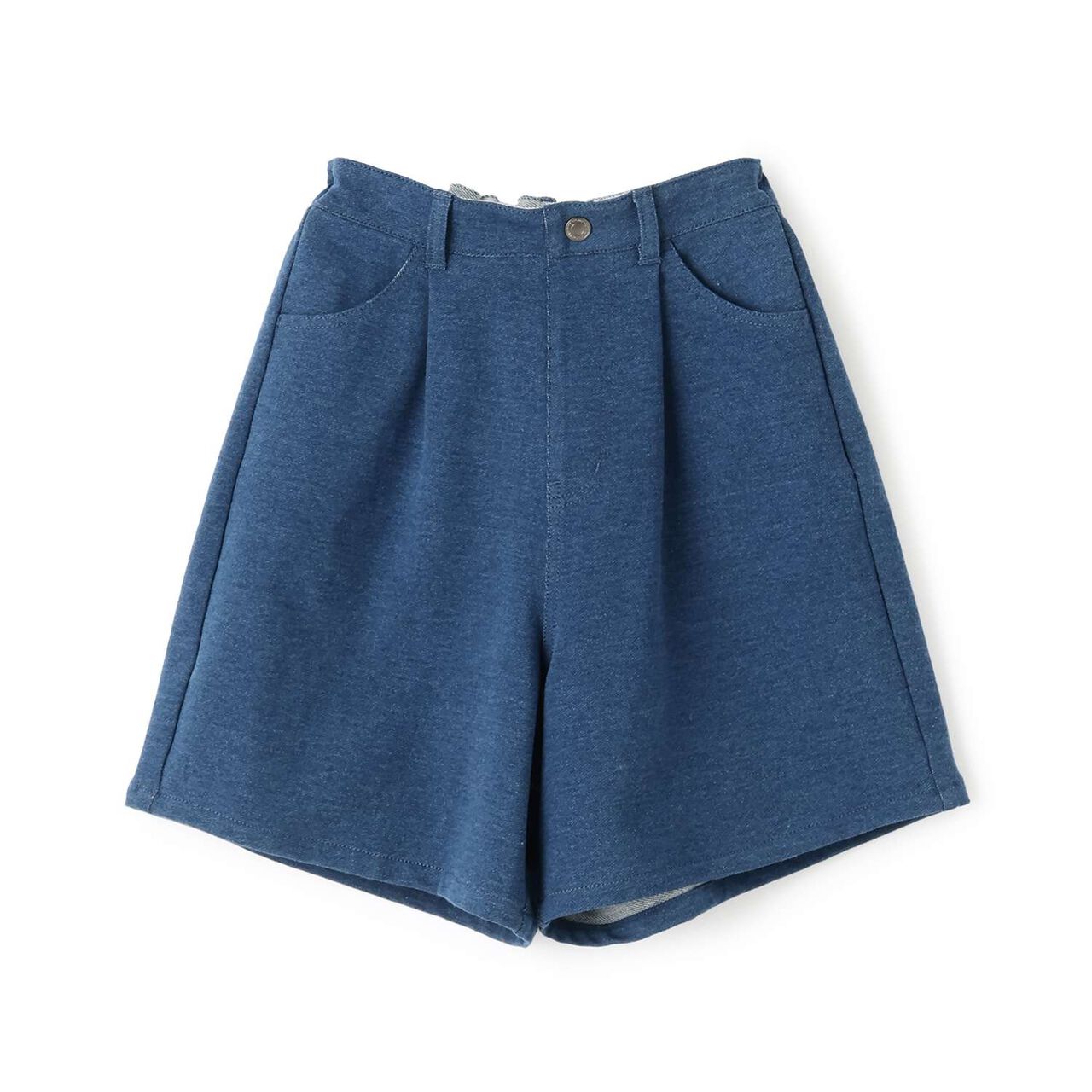Cut Denim Culottes,Navy, large image number 8