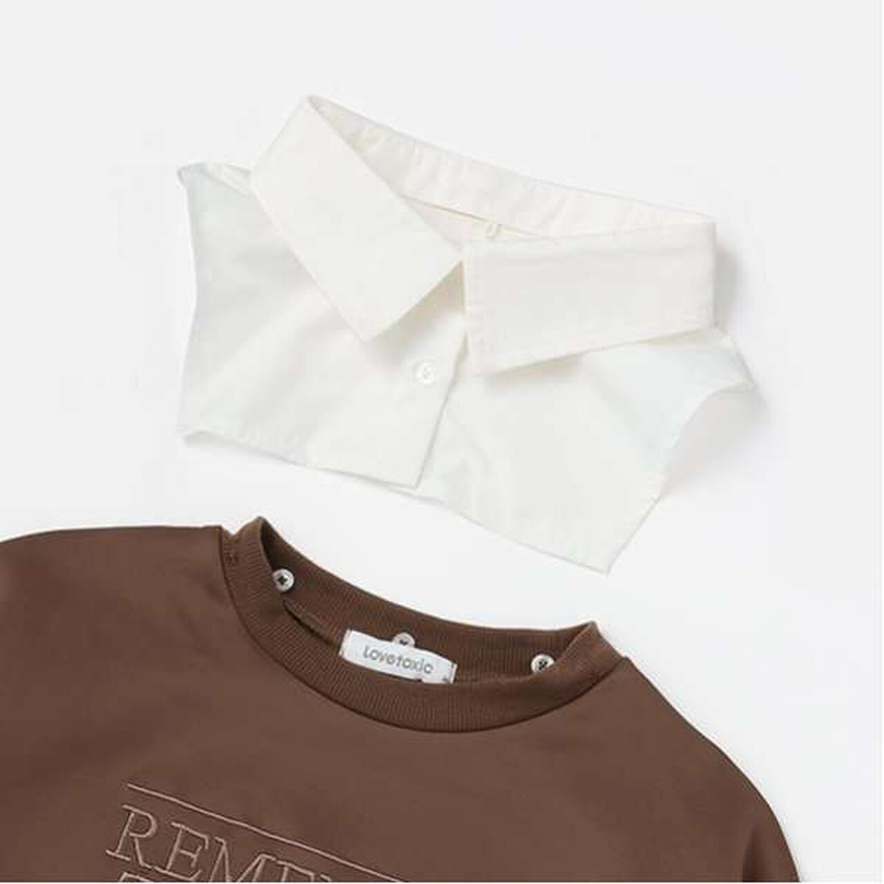 Collared Boxy Pullover,Mocha tea, large image number 9