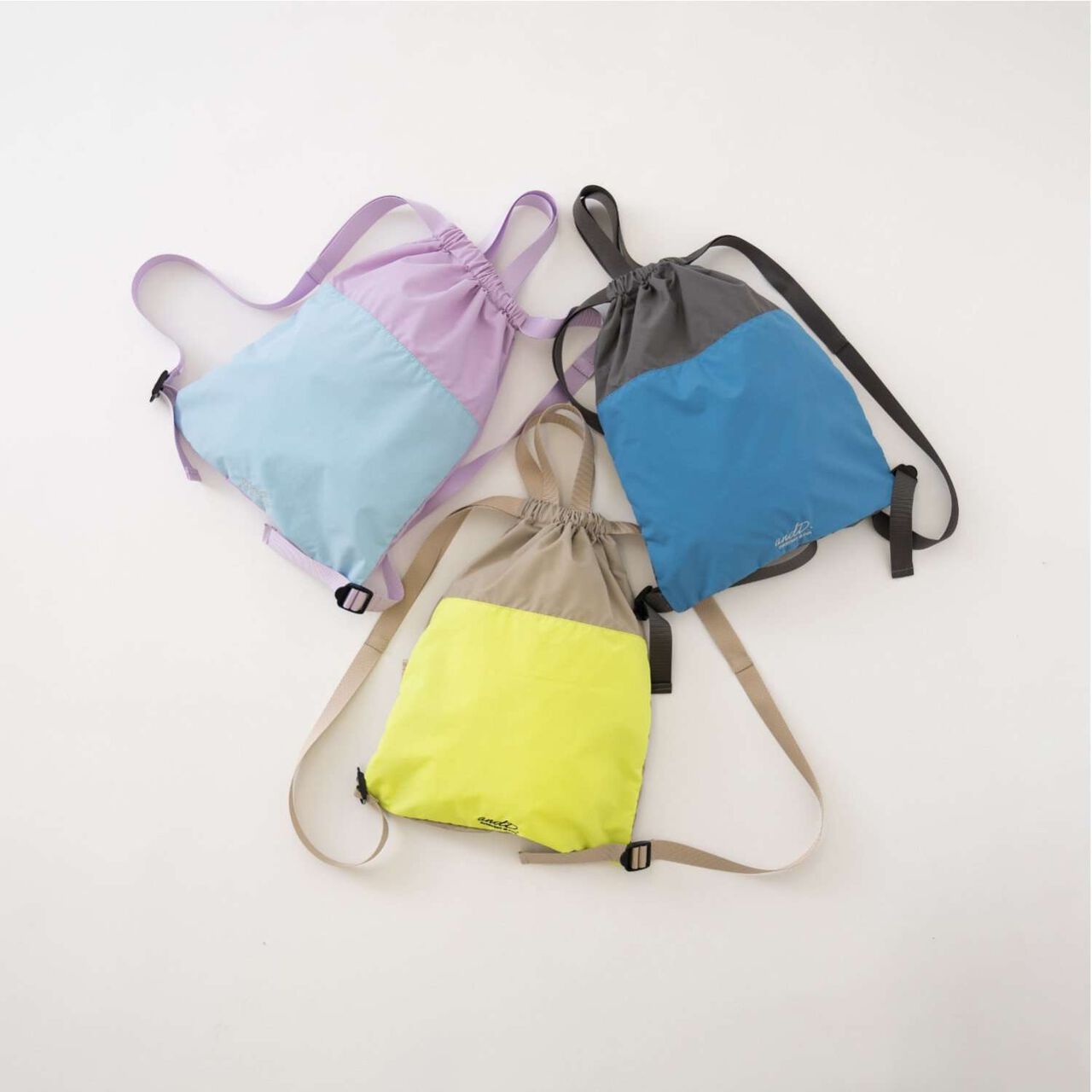 Water-Repellent Bi-Color Knapsack with Handle,Beige, large image number 1