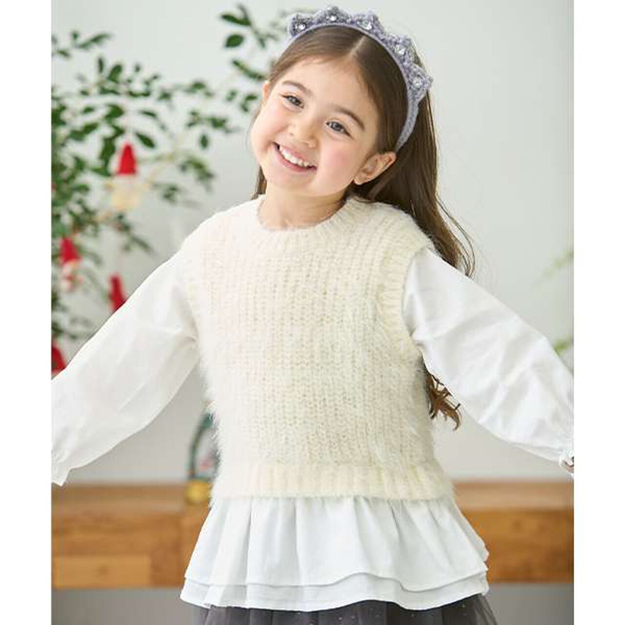 [Link] Shaggy Docking Blouse (Kids),Light pink, large image number 1