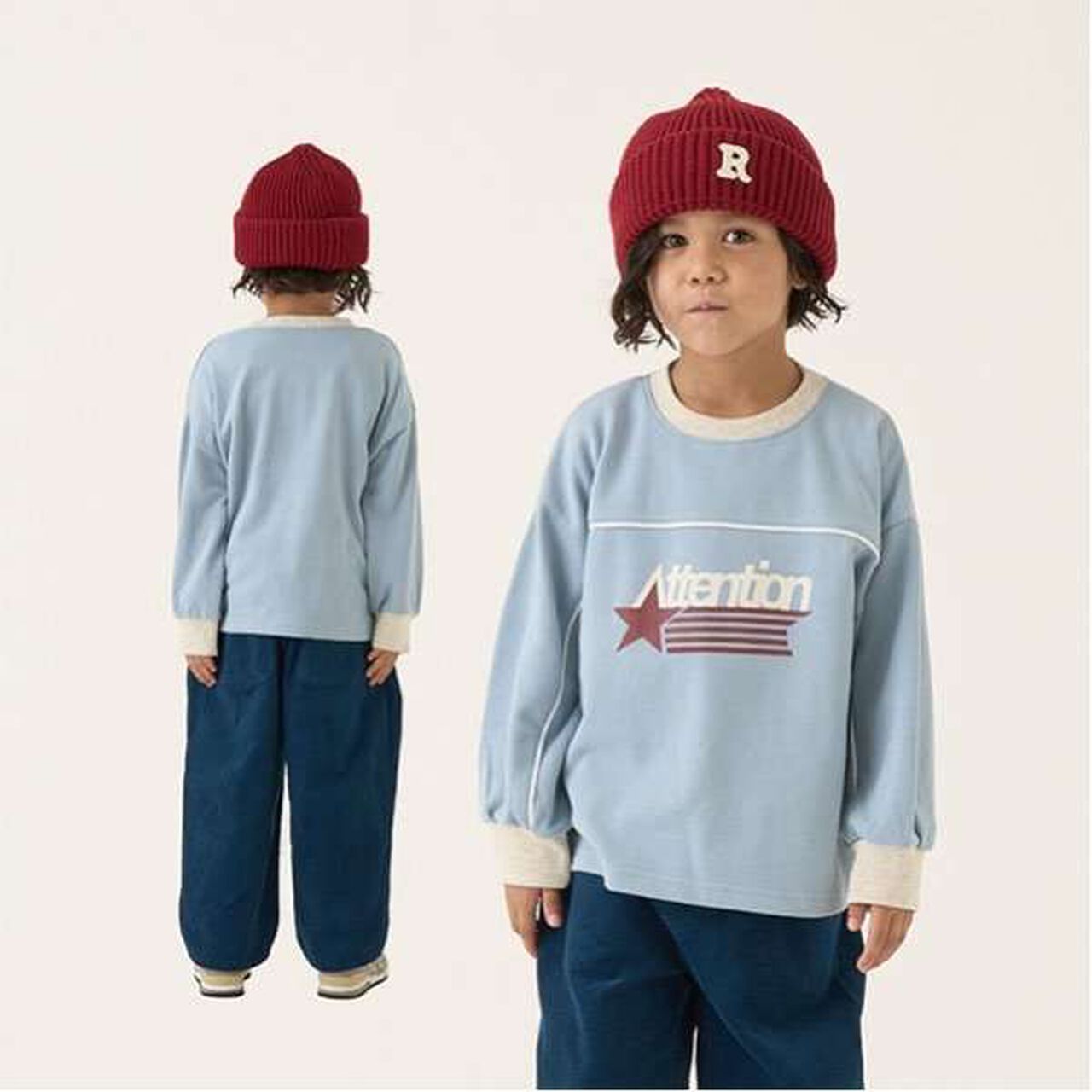 Pilling-Resistant Bi-Color Sweatshirt,Milky white, large image number 21