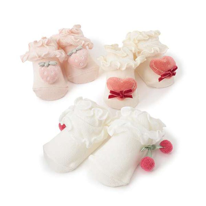 Assorted Motif Cup Socks,Off white, medium image number 9