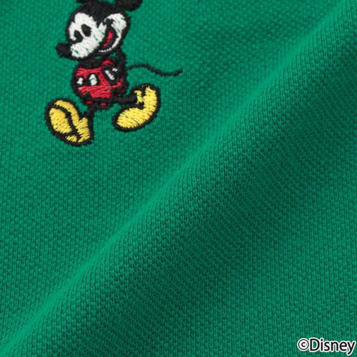 [Disney] Mickey/Embroidered Short-Sleeve Polo,Green, medium image number 20