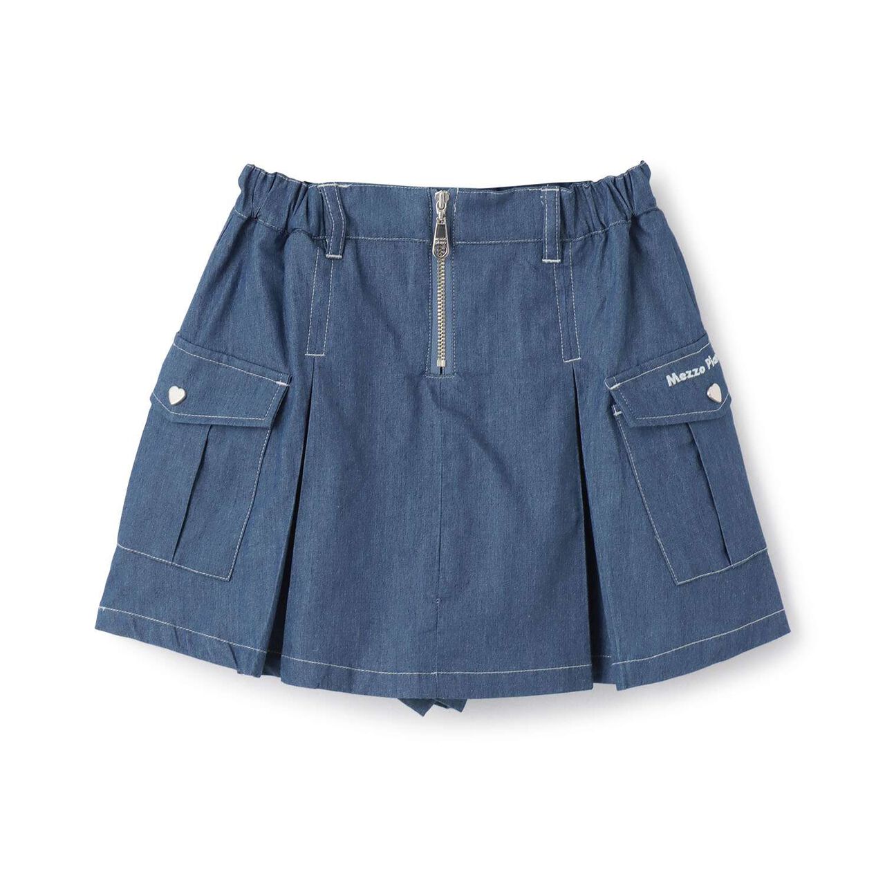 [Restock] Front ZIP Culotte Skirt,Navy, large image number 0