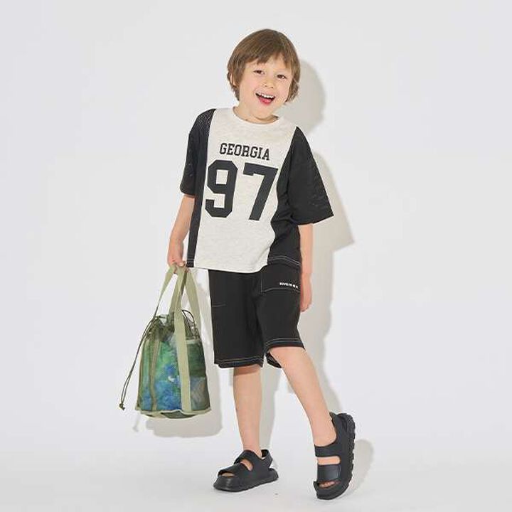 [Kaiteki Tenjiku] Bi-Color Big T-Shirt,Smoke white, medium image number 18