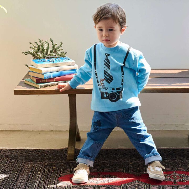 Camera Trompe-l'&oelig;il Sweatshirt,Light gray, medium image number 15