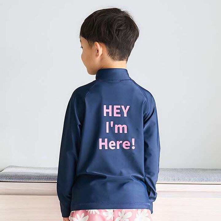 [SWIM] Half-Zip Rash Guard,Light blue, medium image number 6