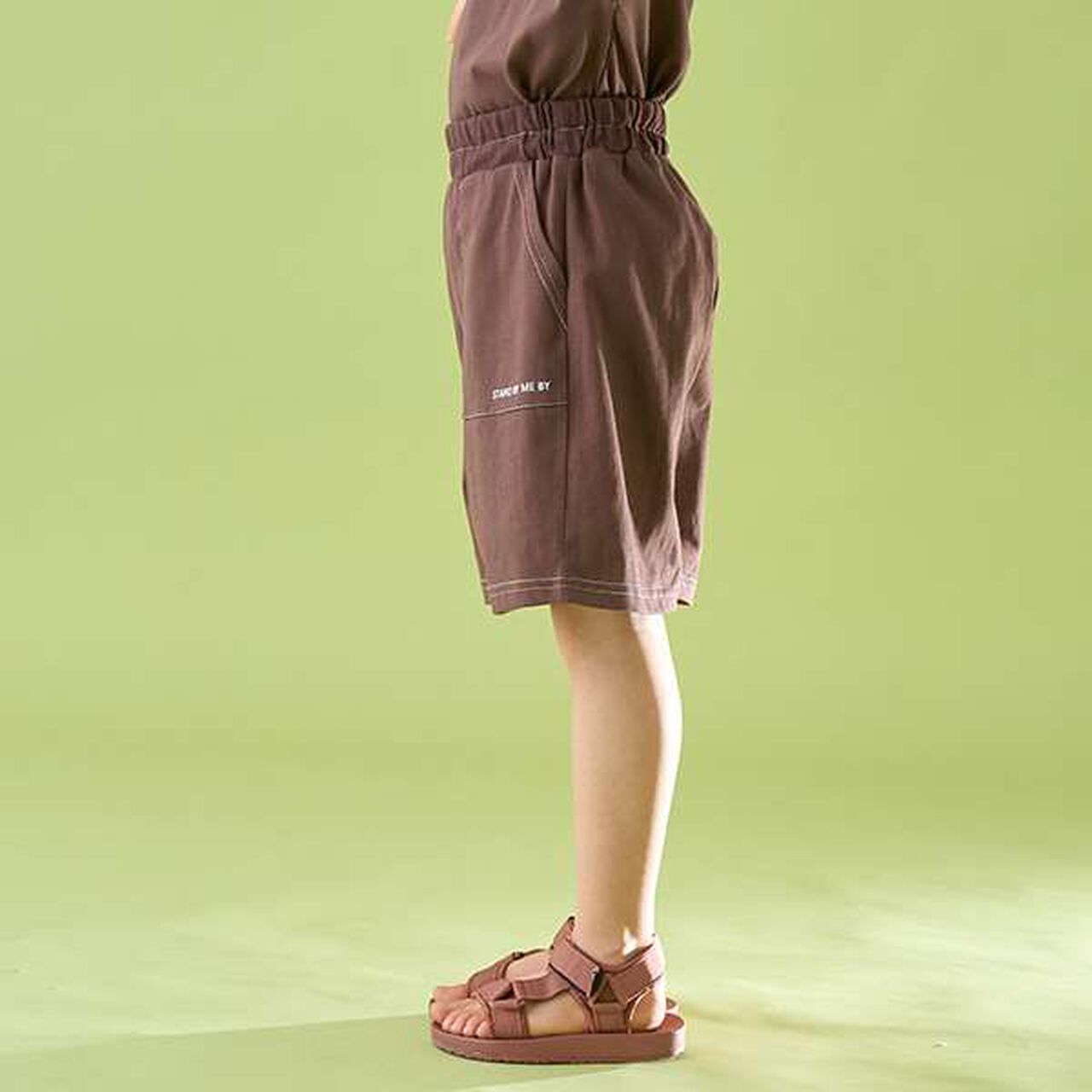 [Coordinatable Setup] [Kaiteki Tenjiku] Contrast Stitching 5-Length Pants,Deep blue, large image number 12