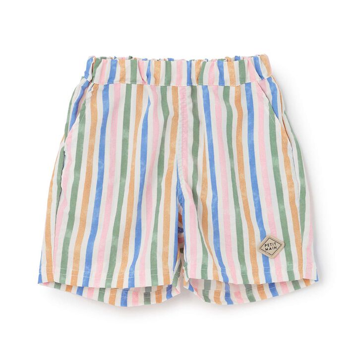 [Nylon] Land and Water Use Half-Length Shorts,Striped, medium image number 4