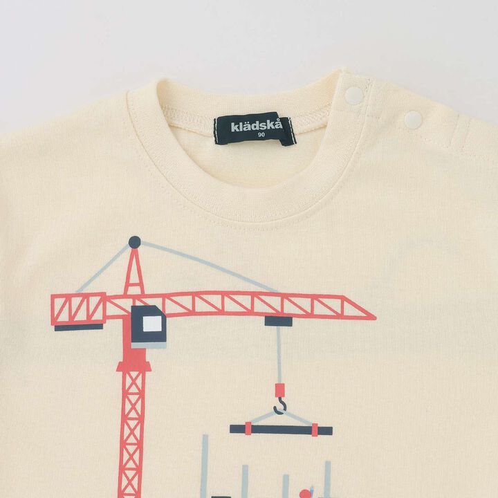 [Popular Item Restocked] [Not Available at Physical Stores] Construction Vehicles Working Long-Sleeve T-Shirt,Light blue, medium image number 2