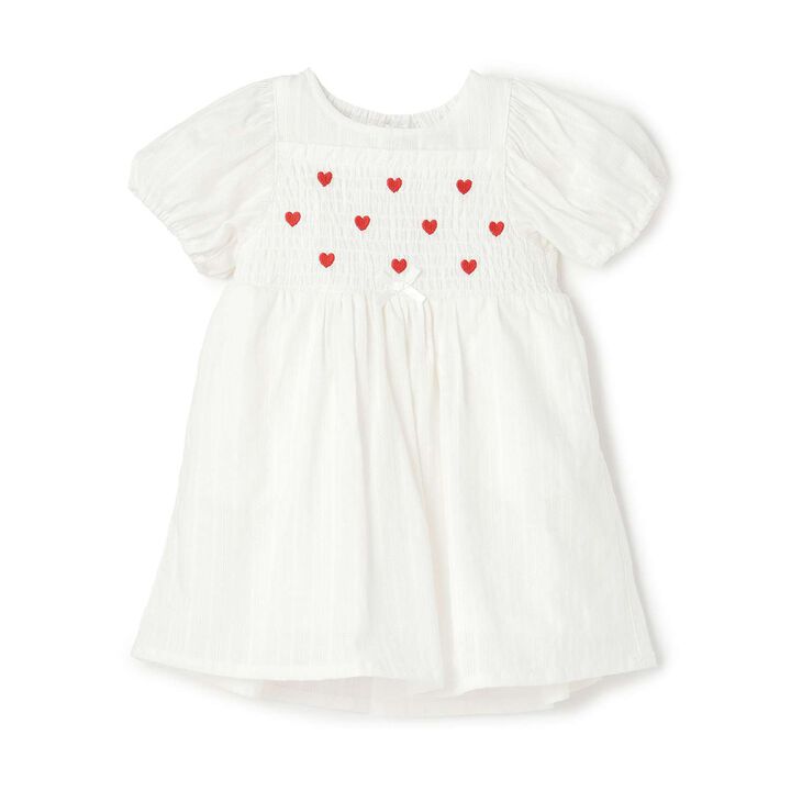 Heart Embroidery One-Piece Dress,Navy, medium image number 11