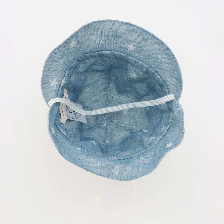 ☆Organic Gauze Reversible Hat [Made in Japan],Blue, medium image number 8