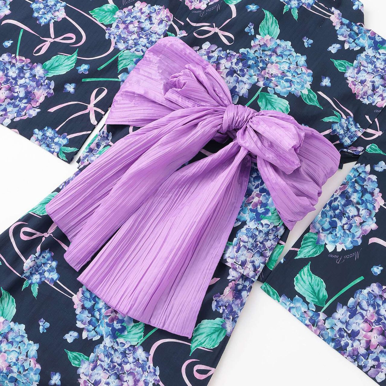 [Cool Touch] Hydrangea Pattern 2WAY Yukata,Navy, large image number 11