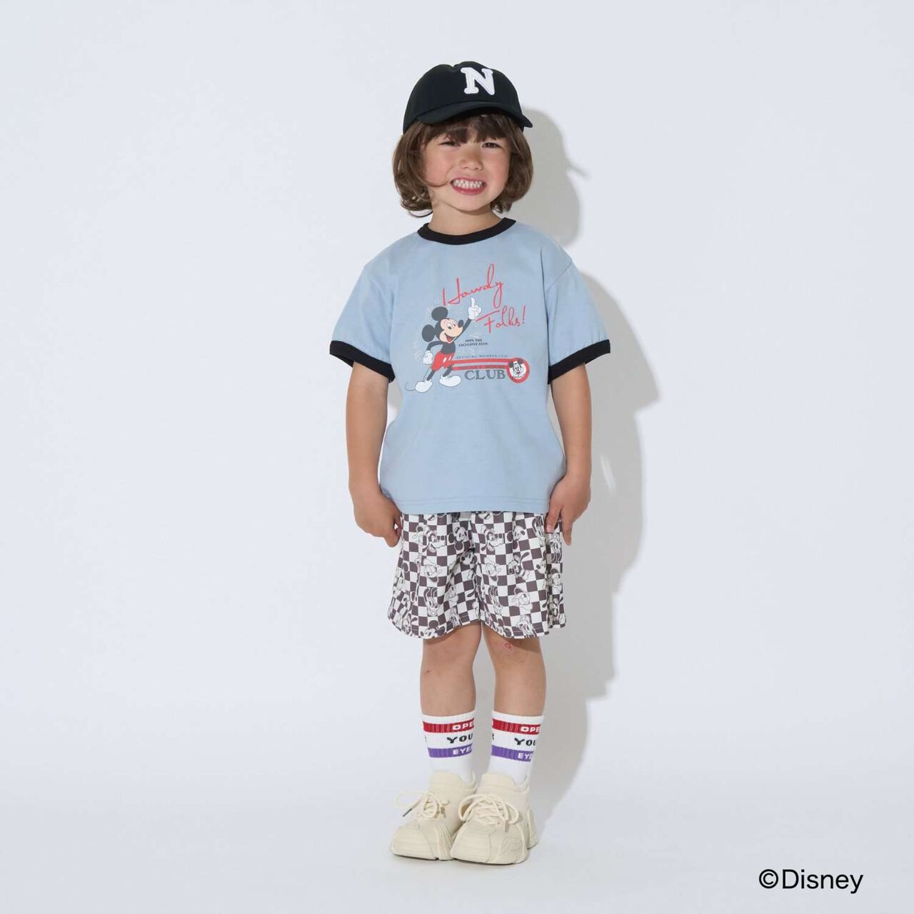 [Disney] [Comfortable Jersey] Assorted Print Ringer T-Shirt,Charcoal gray, large image number 12