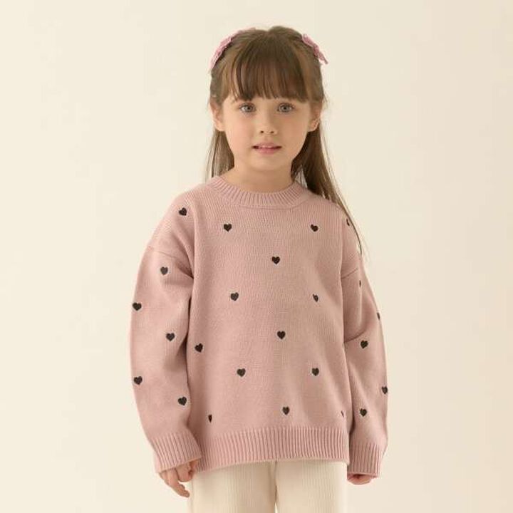 Heart & Flower Embroidered Sweater Set,Cream, medium image number 21