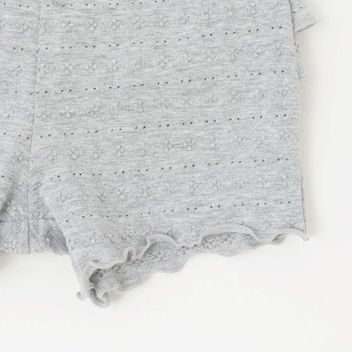Eyelet Half-Length Leggings,Gray, medium image number 3