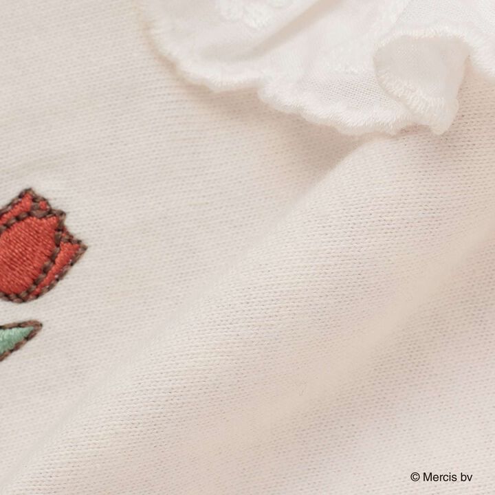 [miffy] 花朵刺繡圍兜,米白色, medium image number 3